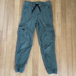 WRANGLER Boys Jogger Cargo Distressed Army Green Pants Size 10R